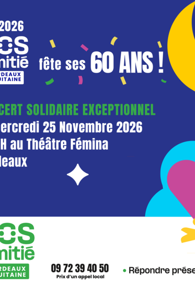 CONCERT S.O.S AMITIE BORDEAUX